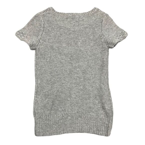 American Eagle AE Women’s XS Gray Wool Knit Short Sleeve T-Shirt Top - Picture 2 of 6